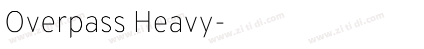 Overpass Heavy字体转换